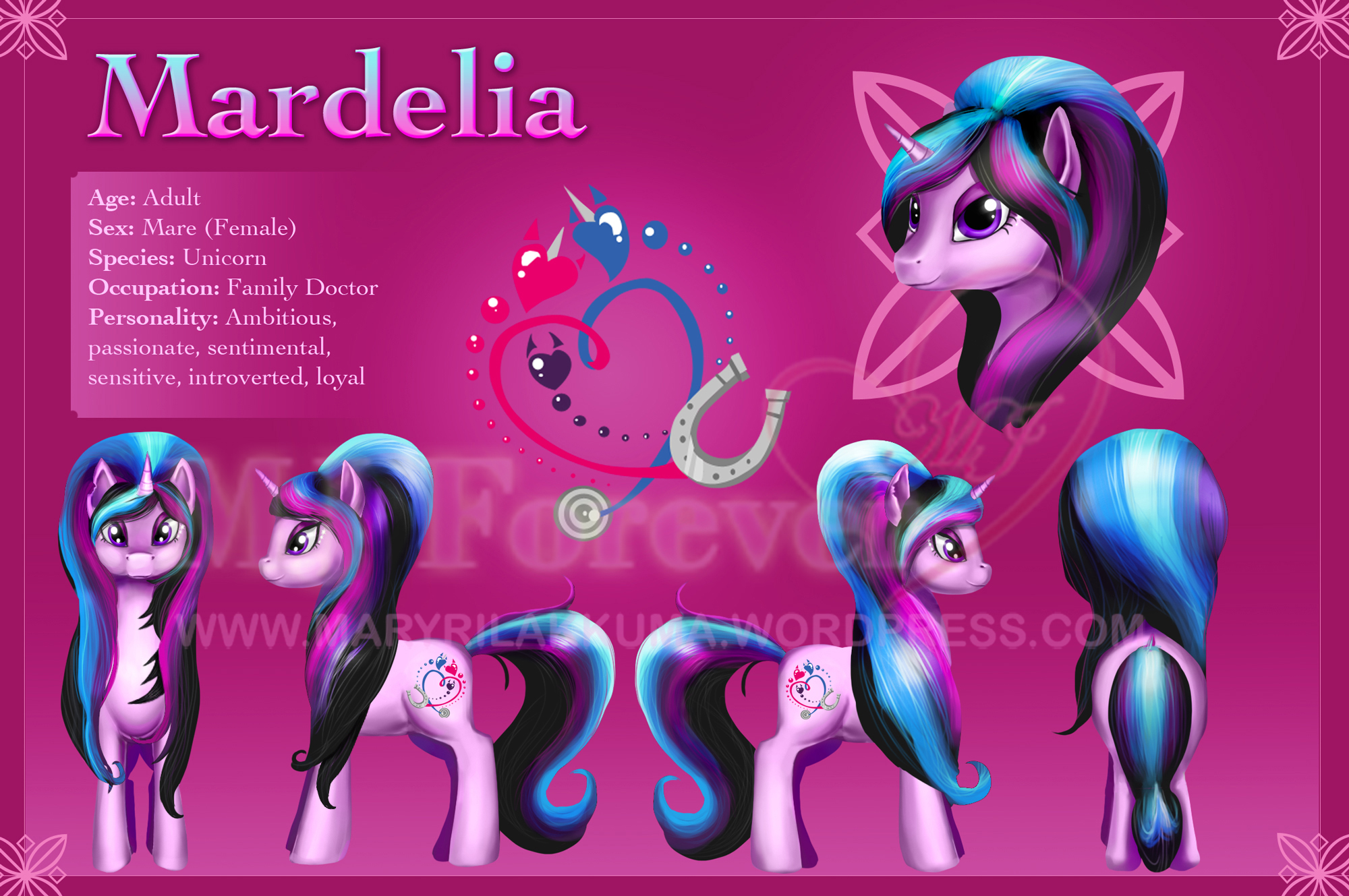 My Little Pony Mardelia S Character Reference Sheet D Moggymawee