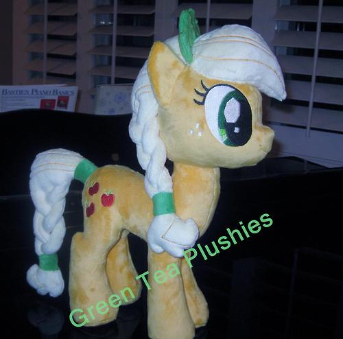 Pre-shipment pics for Crystal Pony Applejack by GreenTeaPlushies