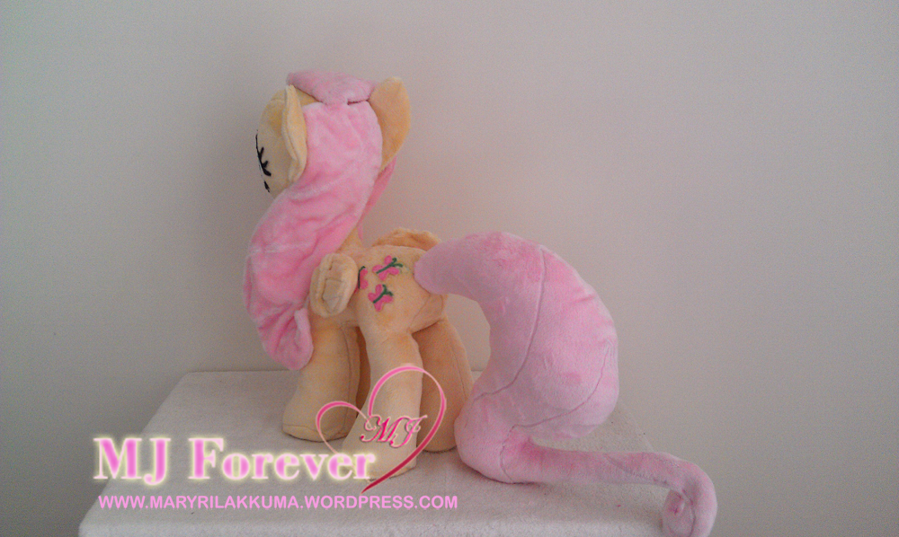 Fluttershy plushie by ME!!!!!  :D  (my very first plushie!)