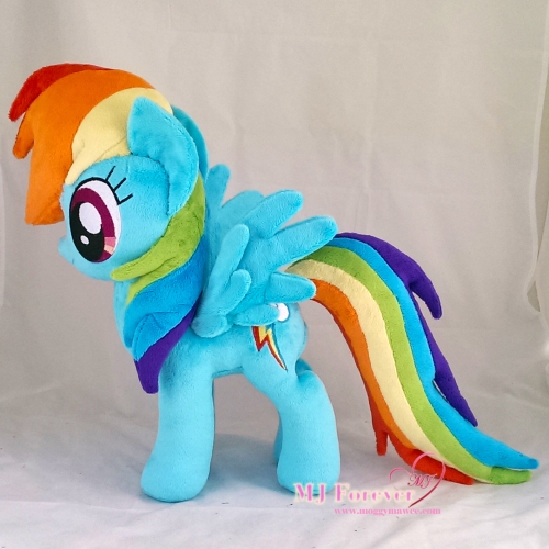 Rainbow Dash plushie sewn by meee!!!!